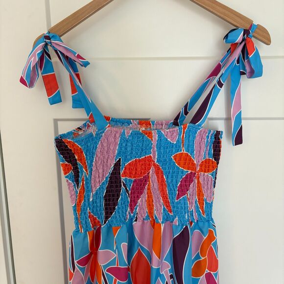 Women’s Floral Suspender Maxi Dress Sleeveless High Waist Size XL NWT - Picture 3 of 9